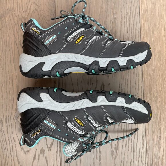 Keen Dry Waterproof Outdoor Hiking Lace Up Rugged Lightweight Shoes Blk Gry Sz 6 - Picture 3 of 13